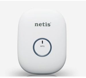 Netis WIFI Wzmacniacz sygnału mini, B/G/N300 z gniazdem RJ-45, do gniazdka 230V, biały E1+ (E1+(WHITE)) - 1 zdjęcie